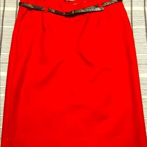 NWOT Orange red pencil skirt